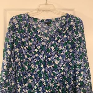 Talbots Floral Blue Dress